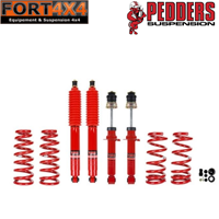 PEDDERS - Kit suspension réhausse +40mm pour Toyota LandCruiser KDJ150/155 comprend : 4 ressorts renforcés médium - 4 amortisseurs TrakRyder Bi Tube Gaz