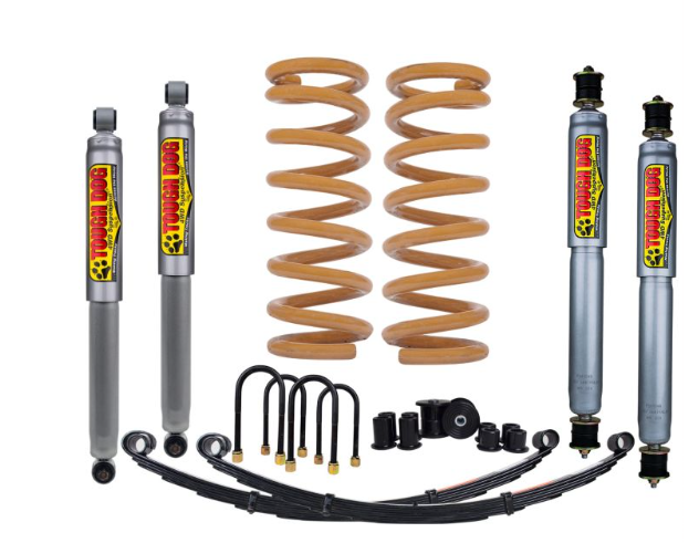 TOUCH-DOG Kit de suspension + 50 MM réglable Tough Dog pour Toyota Land Cruiser HZJ 78 6 cylindres LAMES +400KG