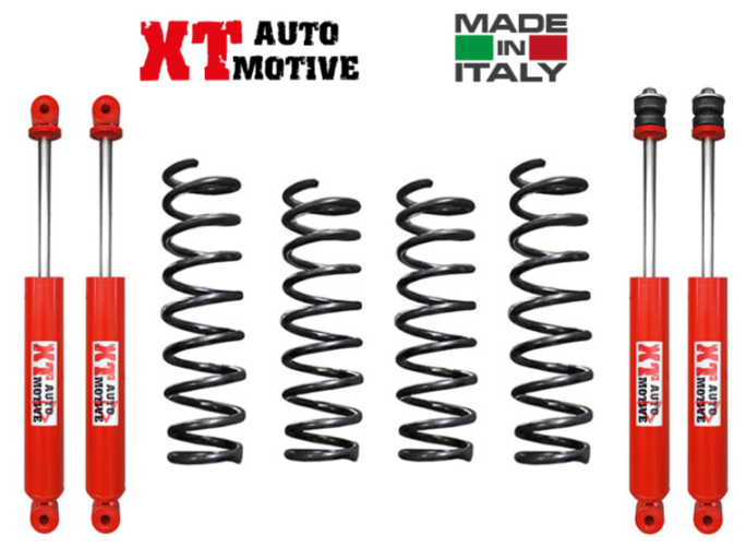 XT AUTOMOTIVE-Kit suspension rehausse +40mm pour Suzuki Jimny Essence jusque 2018 comprend : 4 ressorts médium et 4 amortisseurs HYDRAULIQUES
