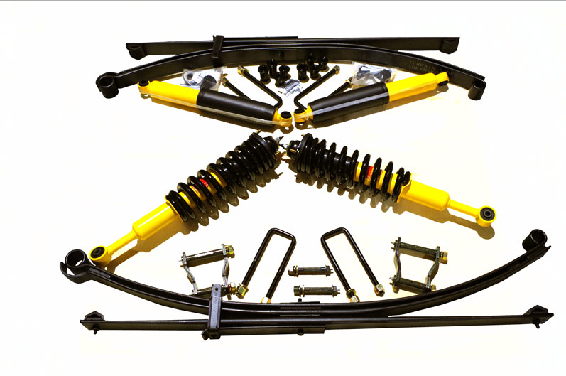 TERRAIN TAMER-KIT DE SUSPENSION COMBINÉ ASSEMBLÉ AVEC LAMES PARABOLIQUES +700-850 KG REHAUSSE +40/50MM POUR ISUZU D-MAX A PARTIR DE 2021