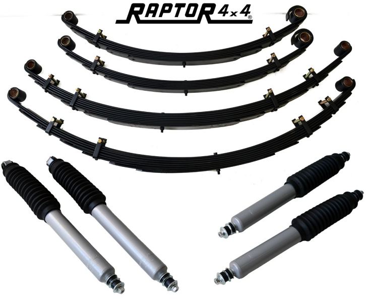 KIT DE DE SUSPENSION + 5 CM NISSAN PATROL TR 3.3l- 4 amortisseurs + 4 lames+ silent bloc de lames 