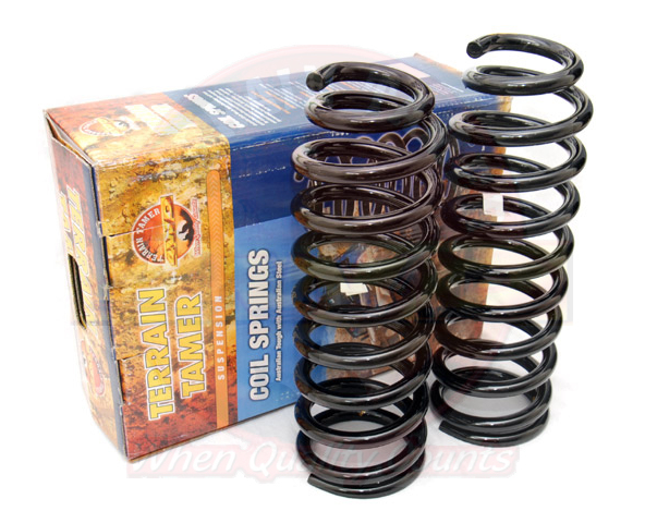 RESSORTS HELICOIDAUX AVANT TERRAIN TAMER REHAUSSE +40MM TARAGE +100KG POUR MITSUBISHI PAJERO III & IV