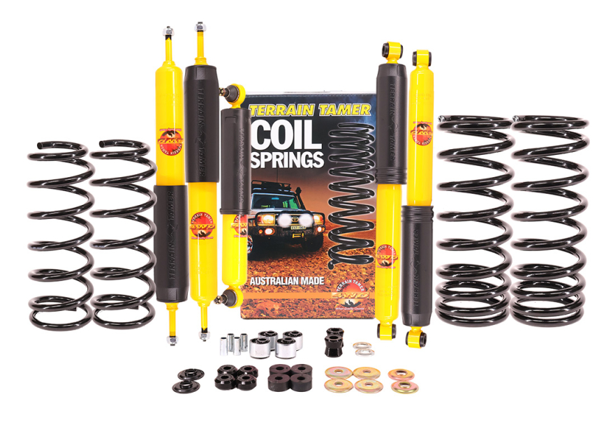 KIT DE SUSPENSION TERRAIN TAMER REHAUSSE +40/50MM POUR NISSAN PATROL Y61 A PARTIR DE 1997