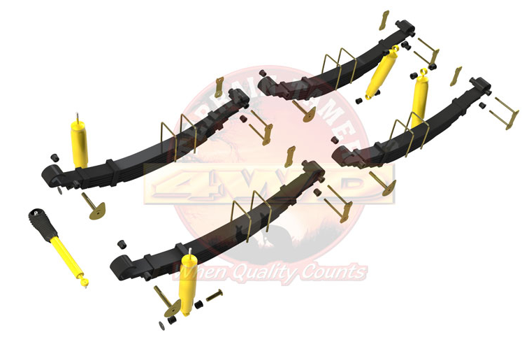 KIT DE SUSPENSION TERRAIN TAMER REHAUSSE +40/50MM POUR TOYOTA LANDCRUISER 75 -complet et composable