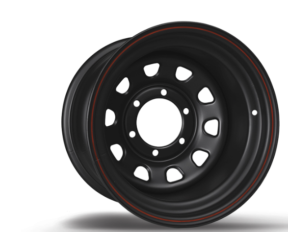 PACK 4  JANTES DAYTONA NOIRE 15x10 ET-44 POUR NISSAN