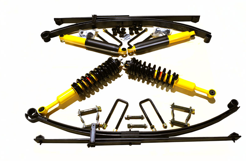 KIT DE SUSPENSION   TERRAIN TAMER AVEC LAMES PARABOLIQUES 700-850 KG REHAUSSE +40/50MM POUR ISUZU D-MAX DE 2012 A 2020