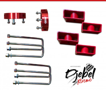 KIT REHAUSSE NAVARA +4 PICK-UP COMPLET AV & AR DJEBELXtreme + 50 mm