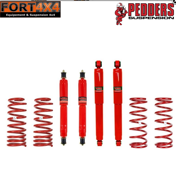 PEDDERS - Kit suspension réhausse +50mm Toyota LJ70/73 KZJ70/73 phares carré comprend : 4 ressorts renforcés médium - 4 amortisseurs Foam Cell