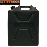 JERRYCAN CARBURANT - PLASTIQUE NOIR - FORMAT US 20L - AVEC BEC VERSEUR AMOVIBLE