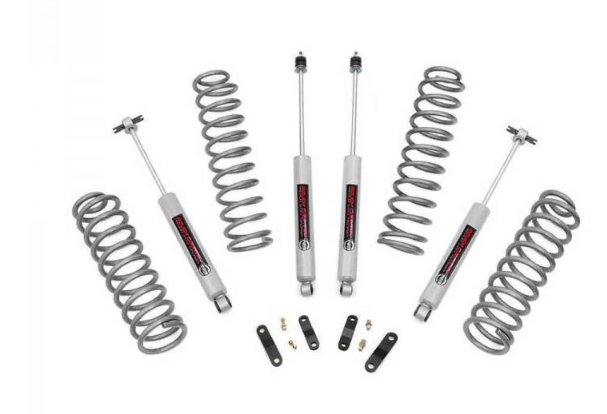 Kit de suspension Rough Country Lift + 65 mm -4 amortisseurs + ressorts -fabrication US 