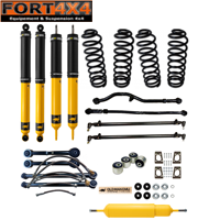 OME N4 - KIT SUSPENSION +10cm comprend : 4 AMORTISSEURS NITRO+  4 RESSORTS MEDIUM  BARRES D'ACCOUPLEMENT et DE DIRECTION RENFORCEES  AMORTISSEUR DE DIRECTION  4 TIRANTS AR  2 BARRES PANHARD  SB3°  CALES DE BT  FLEXIBLES DE FREINS