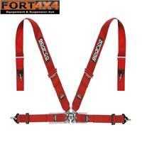 HARNAIS DE SECURITE 4 POINTS SPARCO SPORT HOMOLOGUE FIA ROUGE 