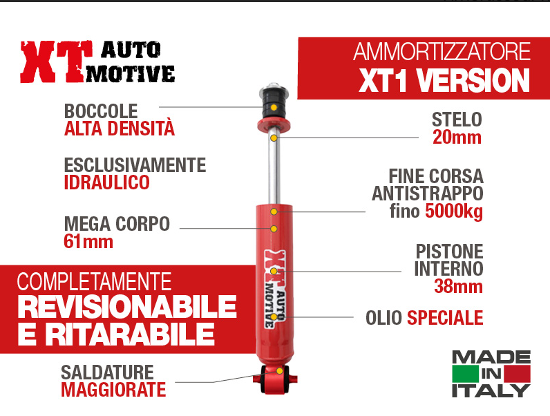 Amortisseur XT AUTOMOTIVE  avant Mitsubishi Pajero L040 + 40 mm