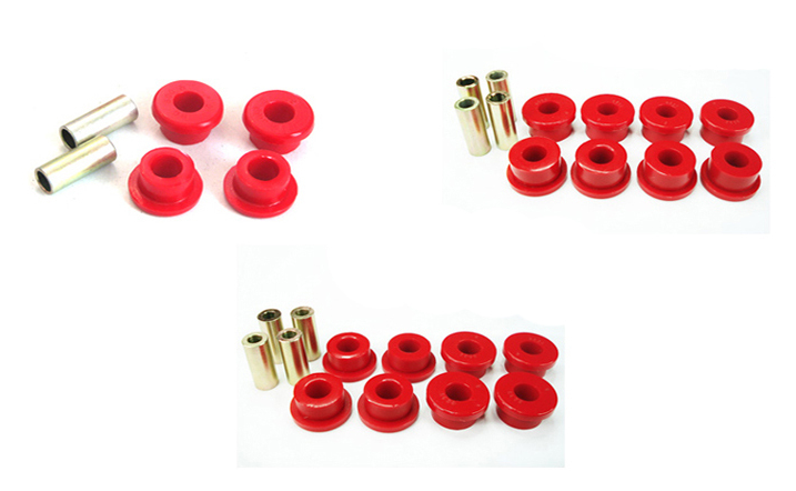 Kit silent blocs polyuréthane pont arrière KDJ9 KZJ9- tirant pont inférieurs et supérieurs + barre panhard