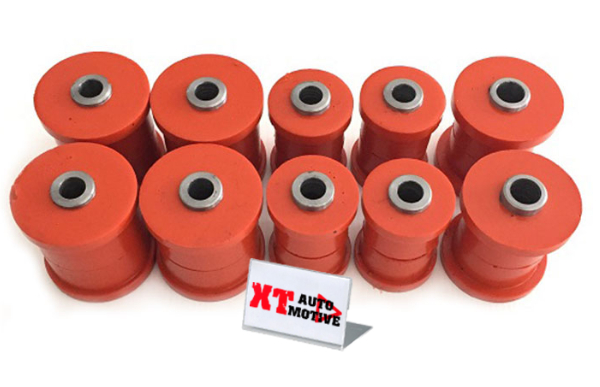 Kit complet de bagues en polyuréthane pour tous les triangles de suspension avant et les jambes de force arrière 