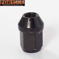 PACK DE 6 ECROUS CONIQUES 12 X 1.5 BLACK - HEX19