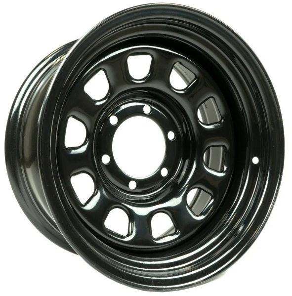 PACK 4 JANTES ACIER DAYTONA NOIR BRILLANT 8X15-6X139.7 ET -25 CB110 MM