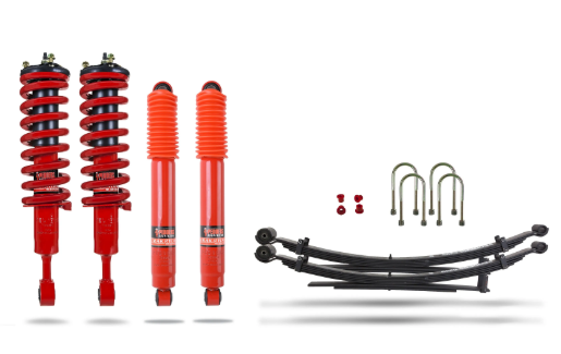 PEDDERS-Kit de suspension + 40 mm renforcé pour charges lourdes et remorquage. Amortisseurs pré-assemblés. + 150 kg