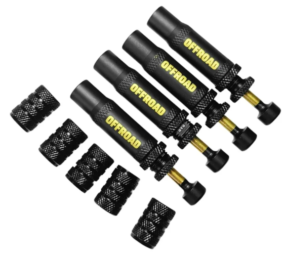 Kit 4 gonfleurs réglables avec arrêt automatique et sacoche 