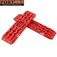 PLAQUES DE DESENSABLAGE AVEC BASE POUR CRIC INTEGREE + SAC DE TRANSPORT - ROUGE