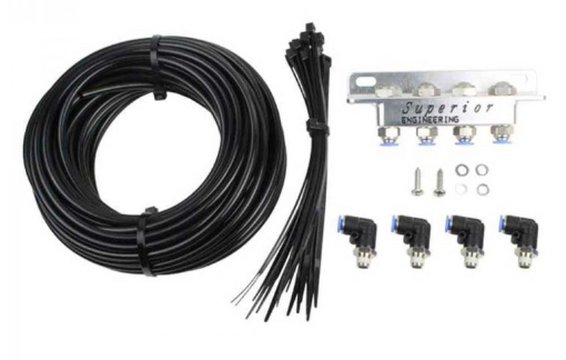 Superior Engineering-KIT RENIFLARD MISE À L'AIR BOITE DE VITESSE ET PONT 4 ports 