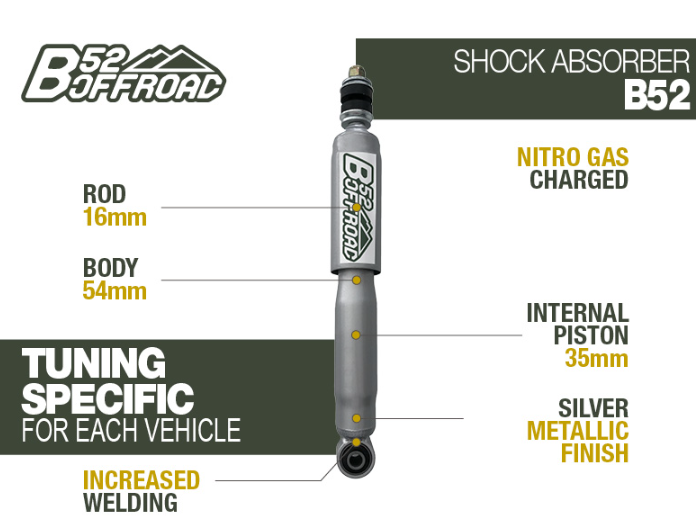 Amortisseur tout-terrain B52 pour Toyota Hilux de 1997 à 2004 - Avant