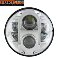 PHARE A LED CHROME 7 POUCES HOMOLOGUE ECE R10 R112 R7