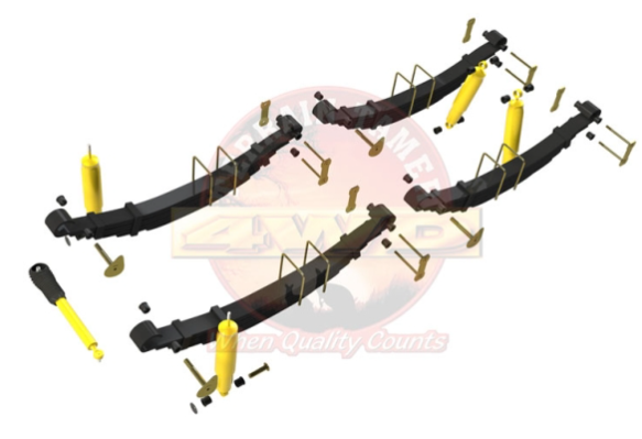 KIT DE SUSPENSION TERRAIN TAMER REHAUSSE +40/50MM POUR TOYOTA LANDCRUISER BJ42 APRES 1980