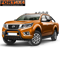 POUR NISSAN NAVARA NP300 - PARE BUFFLE AVANT AVEC PLAQUE DE PROTECTION - VERSION NOIRE
