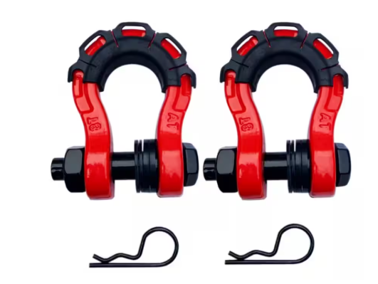 kit de 2 manilles  en acier Forgé haute résistance avec protection - 8 tonnes de résistances 