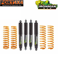 IRONMAN 4X4 - Kit suspension réhausse Ironman 4x4 +50mm pour Nissan Patrol GR Y60 Long comprend : 2 paires de ressorts Renforcés - 4 amortisseurs ELITE PRO