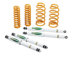 IRONMAN 4X4 - Kit suspension réhausse +40mm pour Nissan Pathfinder R51 comprend : 2 paires de ressorts MEDIUM avant + 50 kg -arriere +250kg - 4 amortisseurs RESPONSE